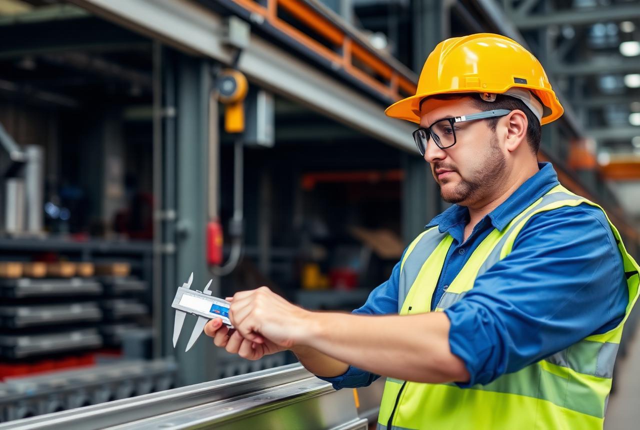 Quality inspection of aluminium material in an industrial environment