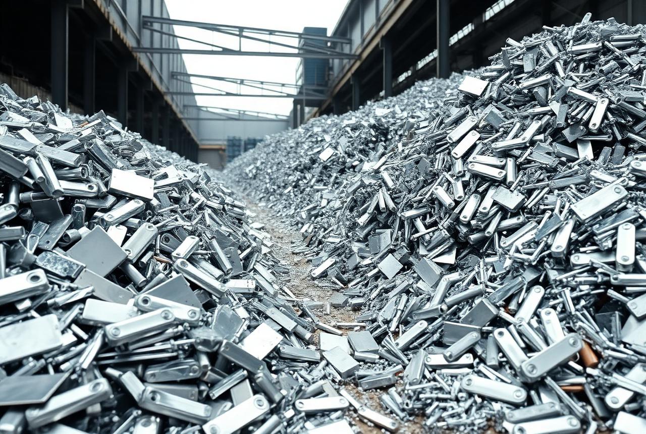 Sorted recycled aluminium material prepared for remelting